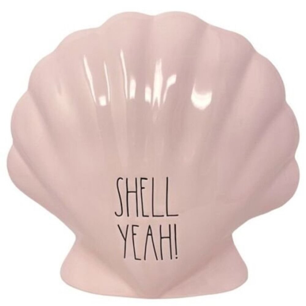 NEW! Rae Dunn "SHELL YEAH!" Seashell in Light Pink Beach BarbieCore Valentines